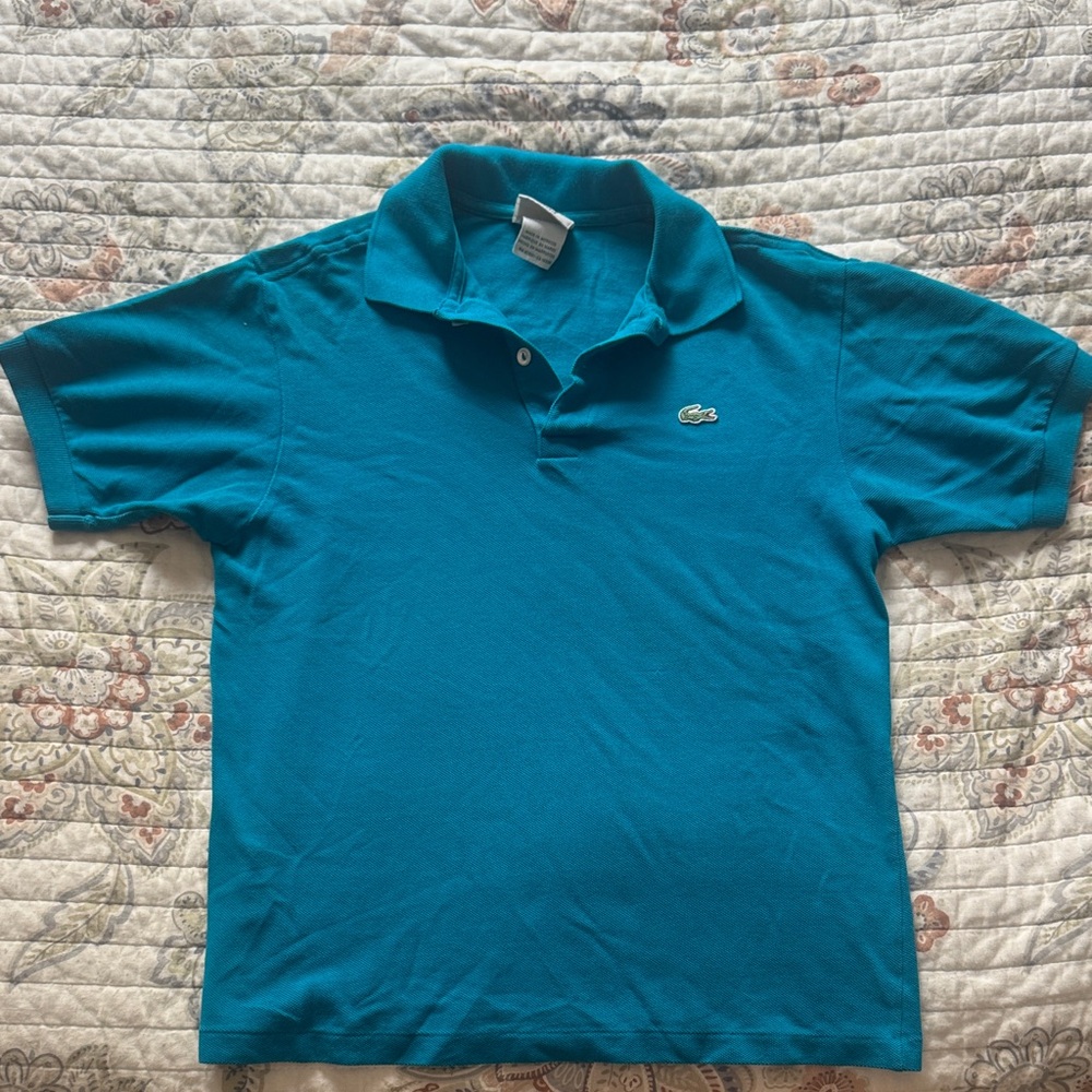 Lacoste Teal Polo Shirt, Size 14